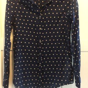 j crew button down blue size 2